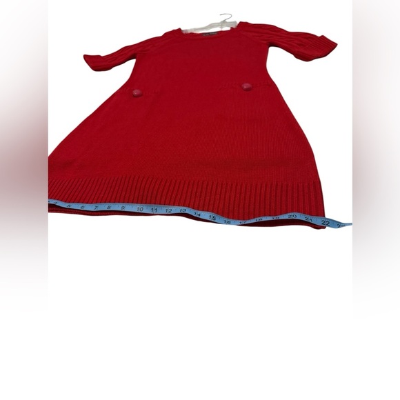 Red sweater dress by Jessica Howard size medium midi below the knee - Picture 9 of 12